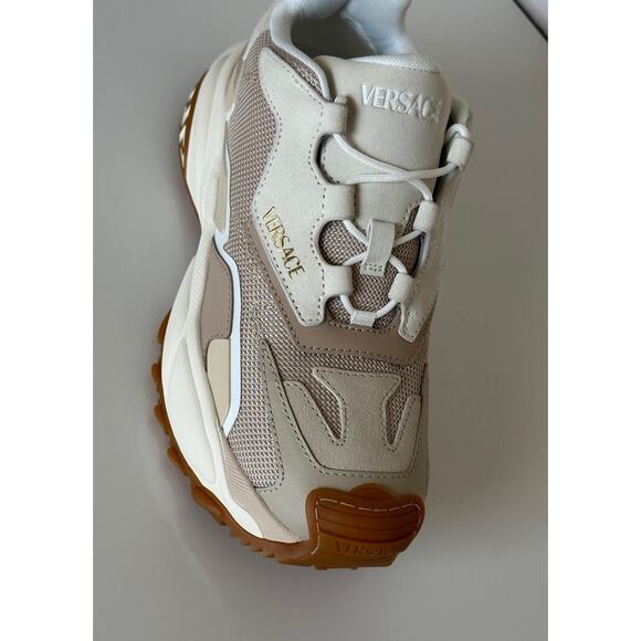 Versace Mercury Women’s White/Beige Sneakers 9 US (39 Euro) 1016318 NIB $890 - Picture 9 of 16